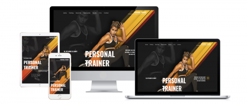 Personal Trainer Website Mockup